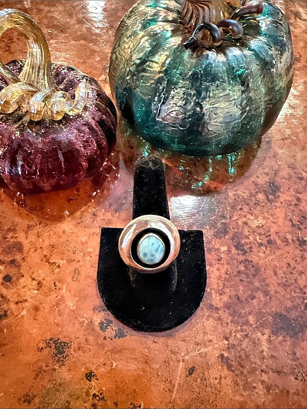 925 Silver Larimar Ring